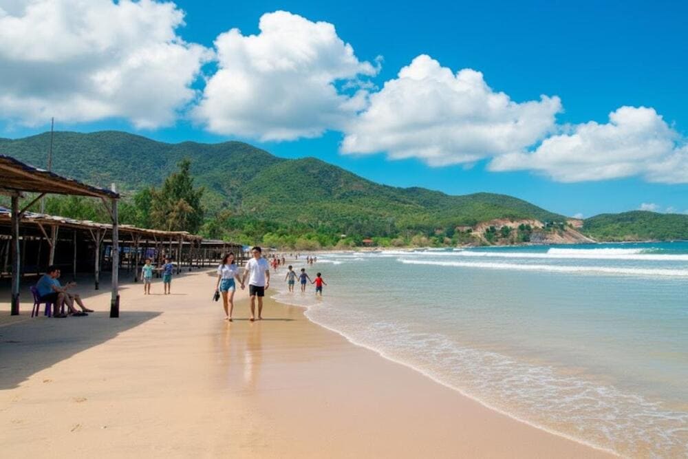 Bãi Dài được mệnh danh là bức tranh thủy mặc giữa vịnh Bái Tử Long